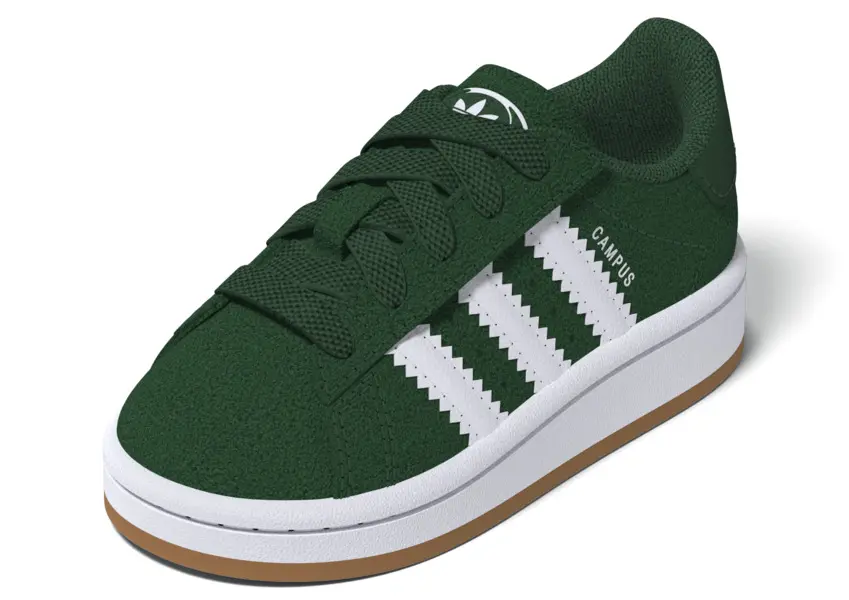 Baby Boy Dark Green Campus 00s Elastic Lace Sneakers 4 Image