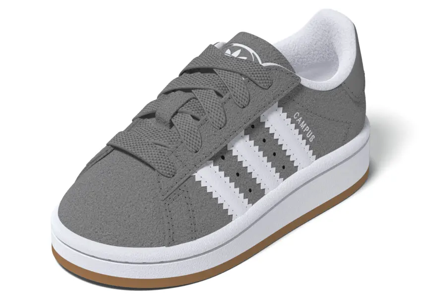 Baby Boy Grey Campus 00s Comfort Closure Elastic Lace Sneakers 7 Image