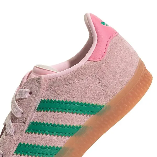 Baby Girl Gazelle Comfort Closure Elastic Laces Sneakers - Pink 1 Image
