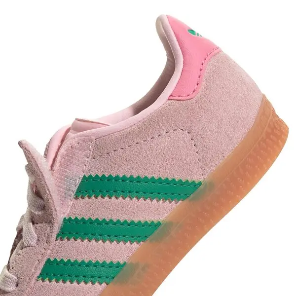Baby Girl Gazelle Comfort Closure Elastic Laces Sneakers - Pink 3 Image