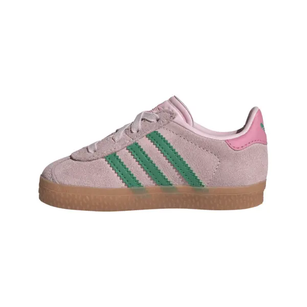 Baby Girl Gazelle Comfort Closure Elastic Laces Sneakers - Pink 7 Image