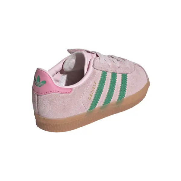 Baby Girl Gazelle Comfort Closure Elastic Laces Sneakers - Pink 9 Image