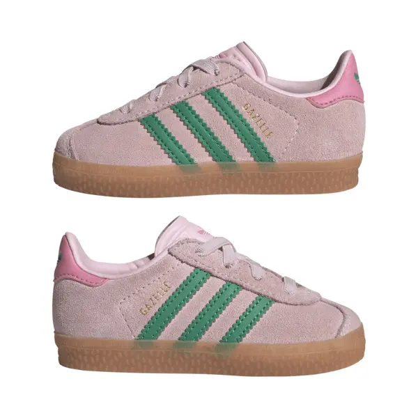 Baby Girl Gazelle Comfort Closure Elastic Laces Sneakers - Pink 11 Image