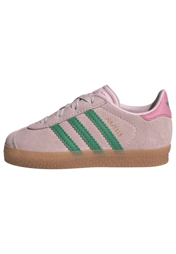 Baby Girl Gazelle Comfort Closure Elastic Laces Sneakers - Pink 13 Image