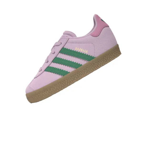 Baby Girl Gazelle Comfort Closure Elastic Laces Sneakers - Pink 14 Image