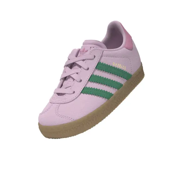 Baby Girl Gazelle Comfort Closure Elastic Laces Sneakers - Pink 15 Image