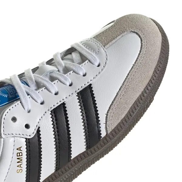 Kids Boys White Samba OG Sneakers 1 Image