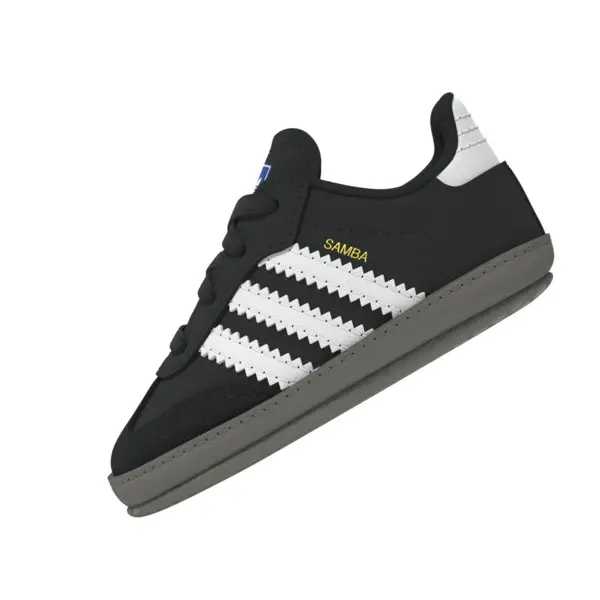 Baby Boy Black Samba Crib Sneakers 12 Image
