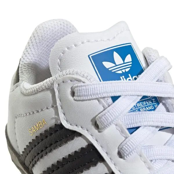 Baby Boy White Samba Crib Sneakers 2 Image