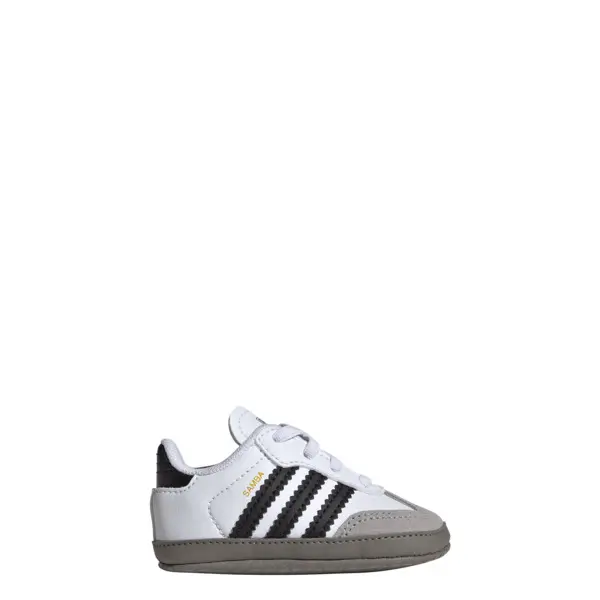 Baby Boy White Samba Crib Sneakers 3 Image