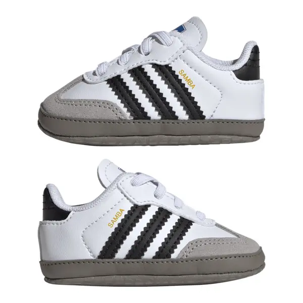 Baby Boy White Samba Crib Sneakers 9 Image