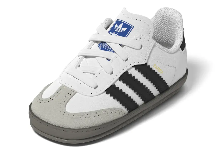 Baby Boy White Samba Crib Sneakers 10 Image