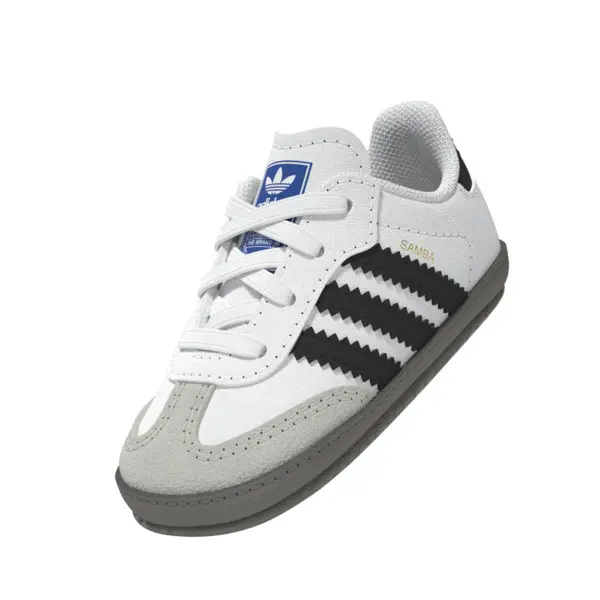 Baby Boy White Samba Crib Sneakers 13 Image