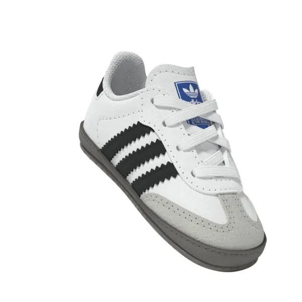 Baby Boy White Samba Crib Sneakers 15 Image