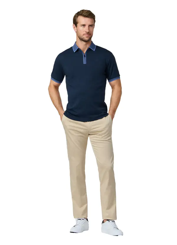Classic Fit Short Sleeve Quarter Zip Polo 2 Image