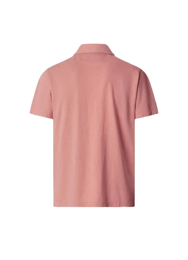 Classic Fit Short Sleeve Linen Trim Polo 1 Image