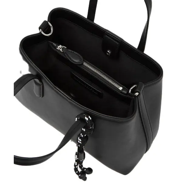Smooth Leather Small Tote Bag with Karl Icon 1 Image