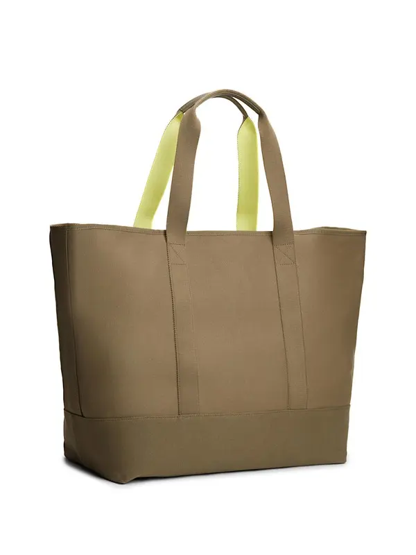 Oversized Canvas Tote Bag with Contrast Interior 2 Image