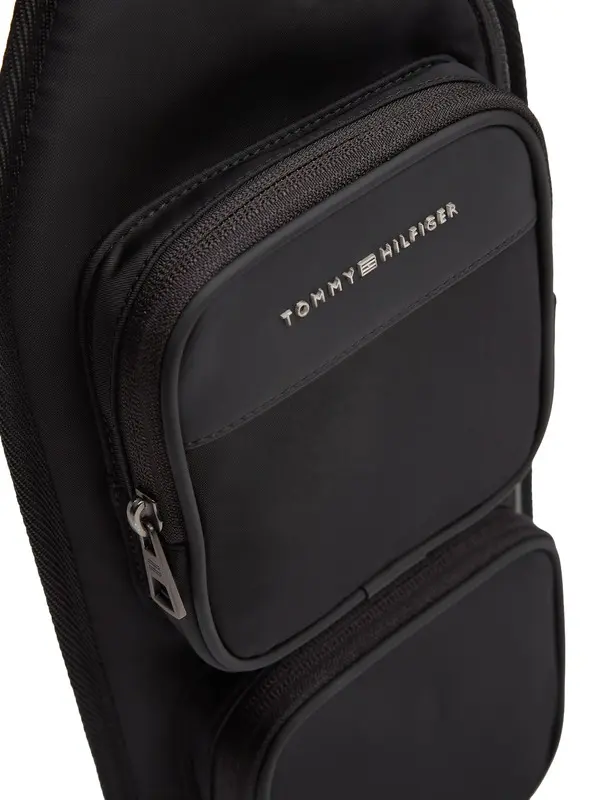 Metal Logo Sling Backpack  1 Image