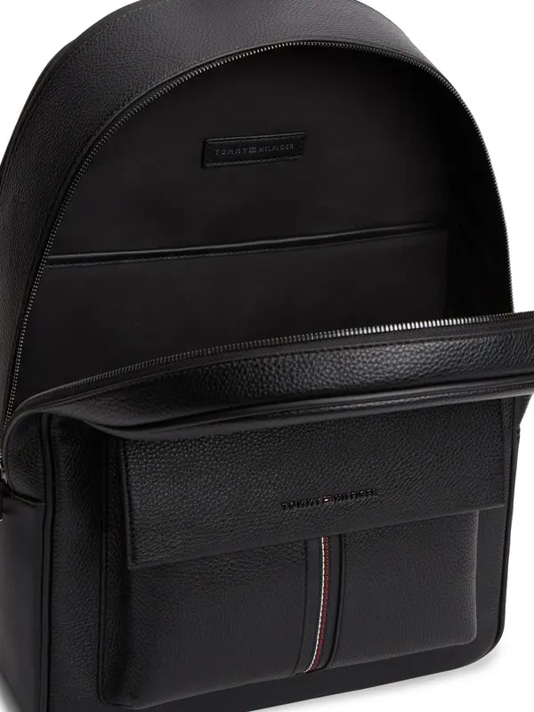 Flap Pocket Pebble Grain Dome Backpack 3 Image