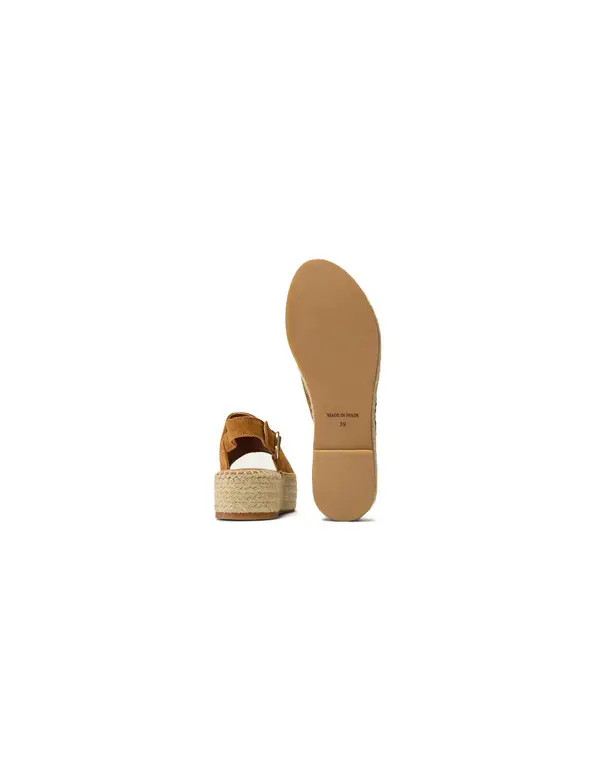 Suede Platform Espadrille Sandals 1 Image