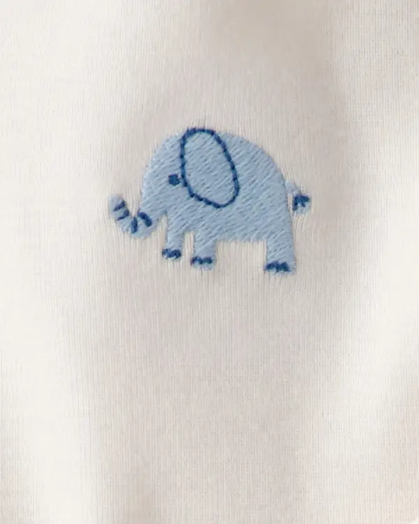 Baby Boy 5-Pack Animals Multipack Bodysuits - Ivory/Tan 1 Image