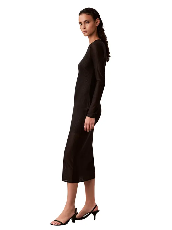 Allover Emblem Logo Lace Maxi Dress 3 Image