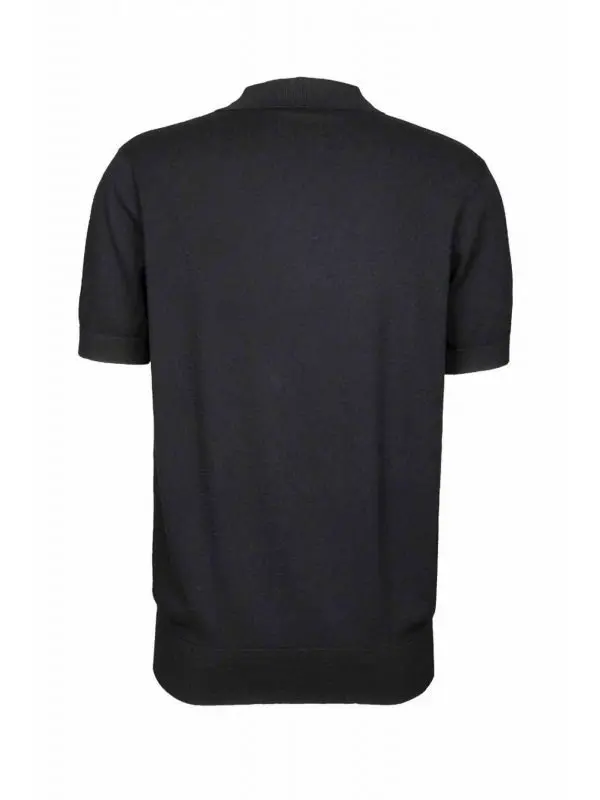 KLLogoV-NeckKnittedShortSleevePolo 1 Image