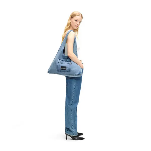 Monogram Canvas Denim Shoulder Bag 2 Image