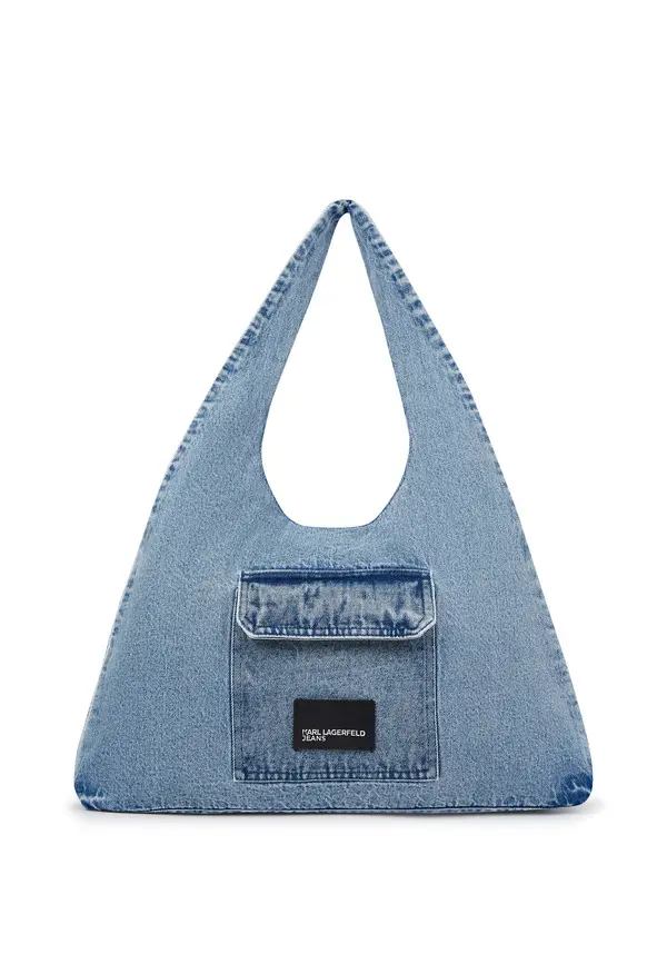 Monogram Canvas Denim Shoulder Bag 3 Image