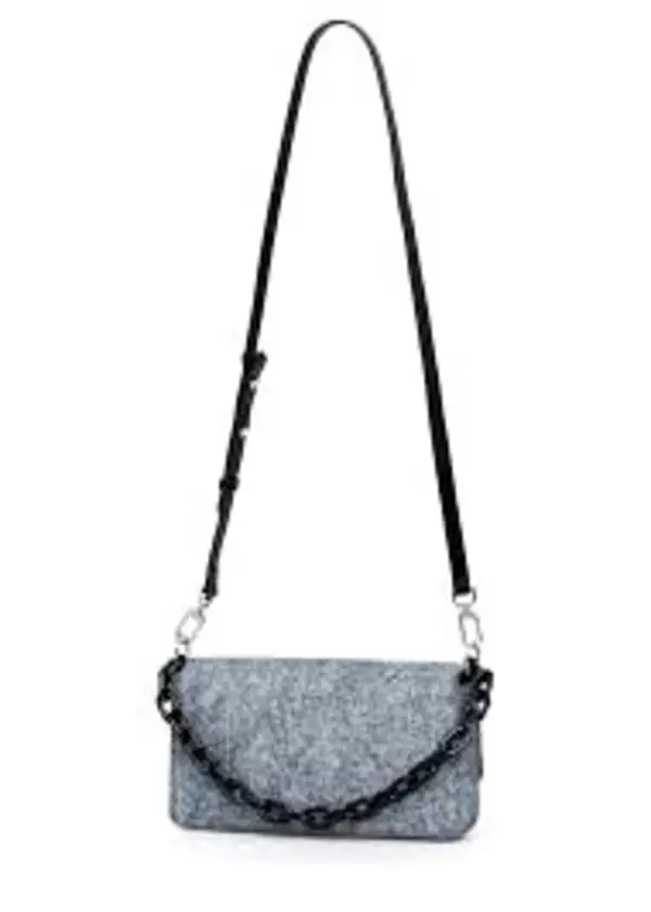 Acid Wash Denim Crossbody Bag 2 Image