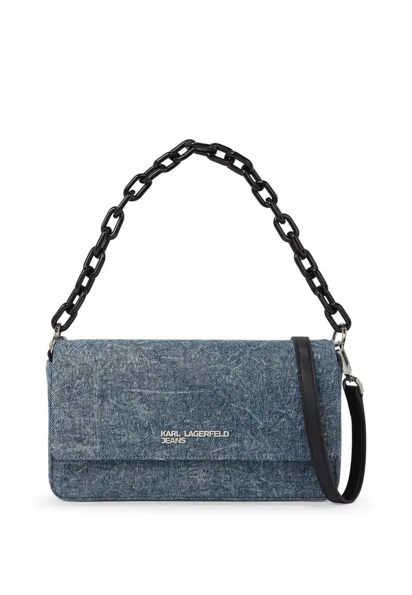 Acid Wash Denim Crossbody Bag 3 Image