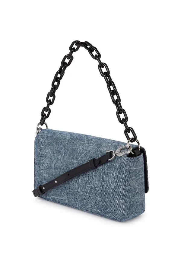 Acid Wash Denim Crossbody Bag 4 Image