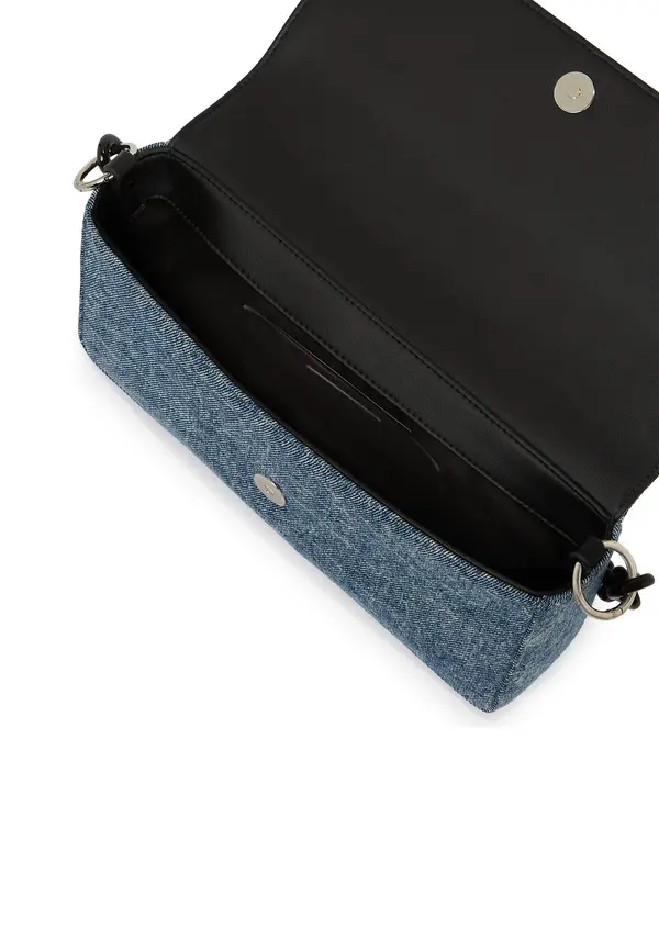 Acid Wash Denim Crossbody Bag 5 Image