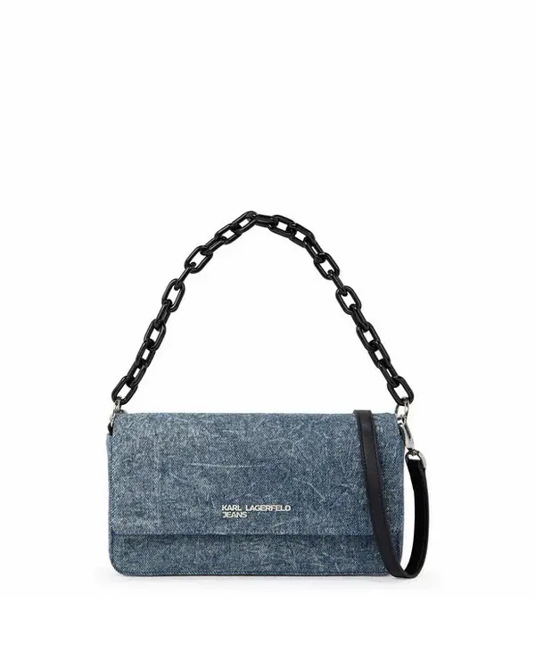Acid Wash Denim Crossbody Bag 7 Image