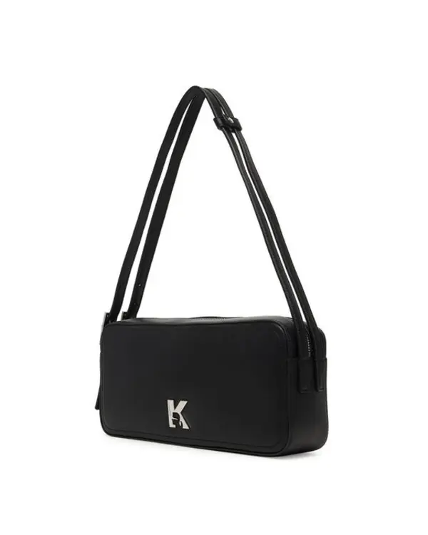 Leather Rectangular Shoulder Bag With Dual Straps 1 Image
