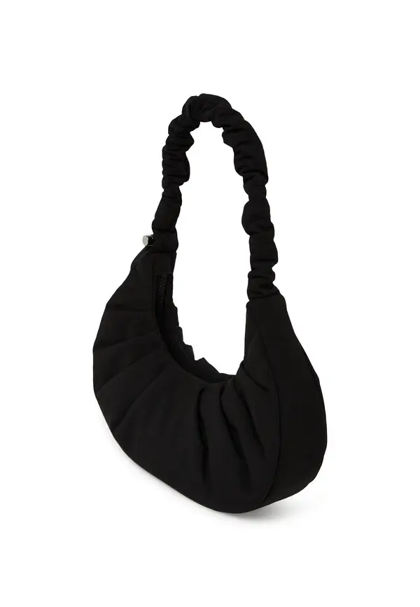 Small Gathered Nylon Hobo Shoulder Bag 2 Image