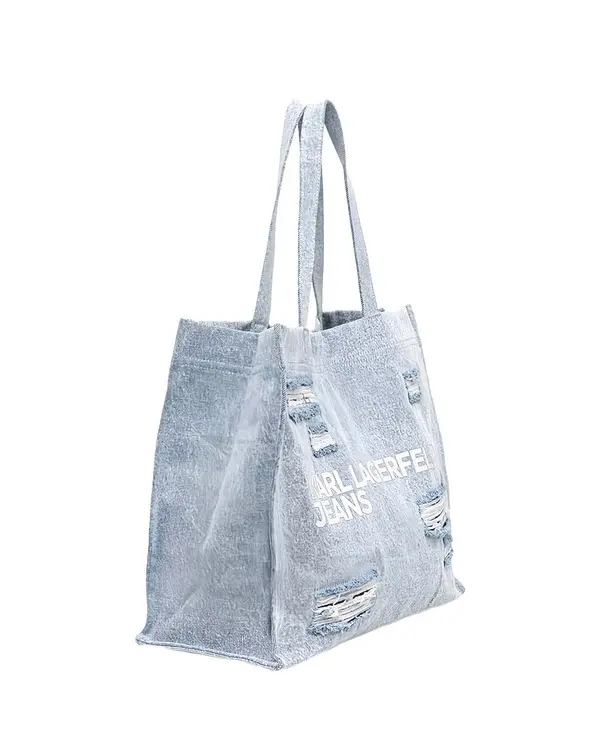 Distressed Denim Tote Bag 1 Image