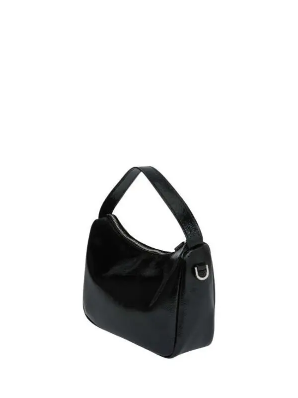 Patent Glossy Leather Hobo Crossbody Bag 1 Image