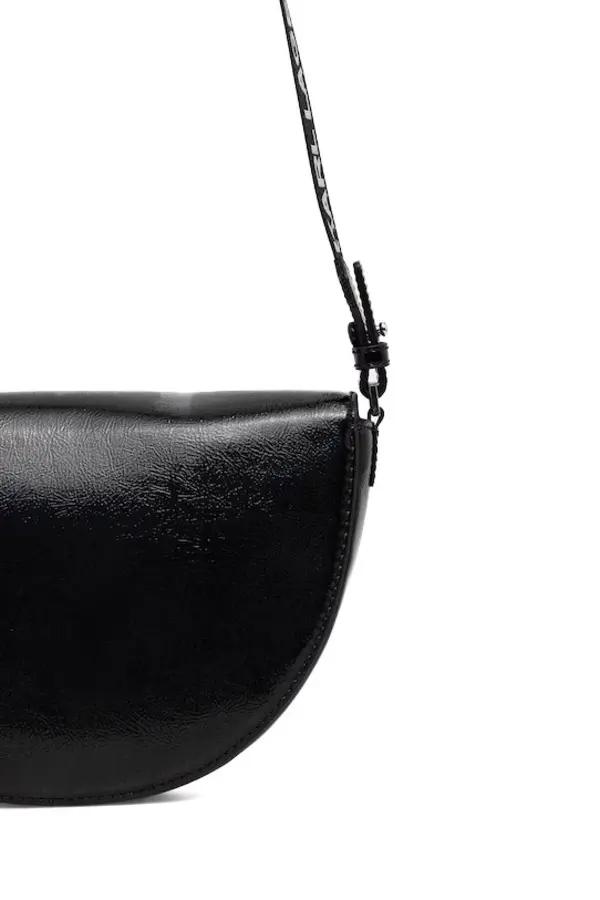 Patent Leather Half Moon Crossbody Bag  5 Image