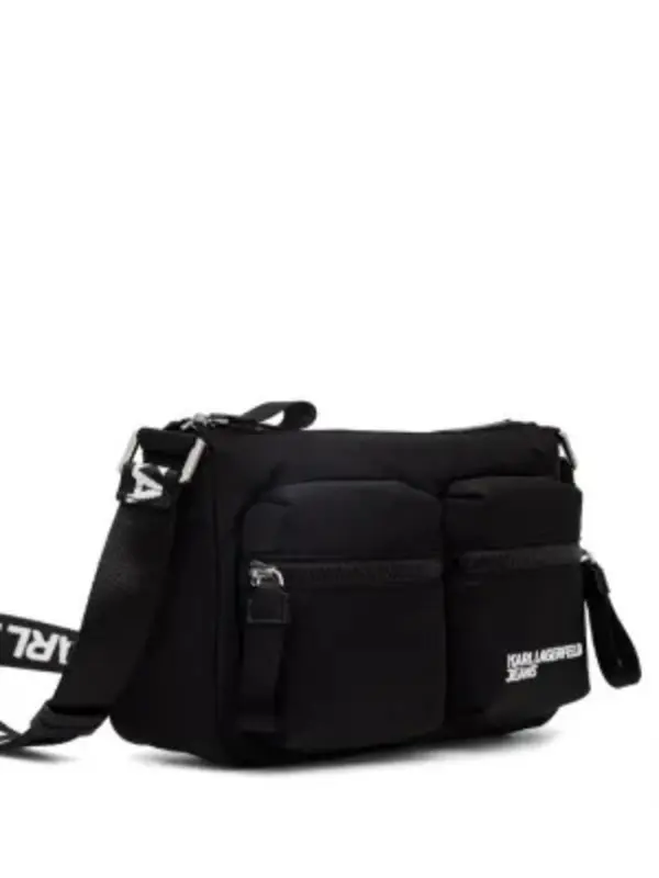 Double-Pocket Nylon Crossbody Bag 4 Image