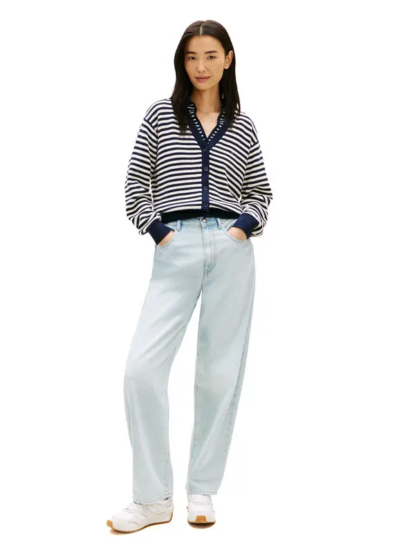 Mid-Rise Barrel Jeans  1 Image