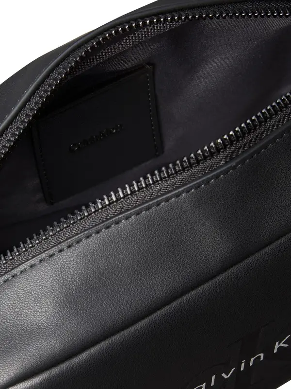 Leather Embossed Monologo Wash Bag 1 Image