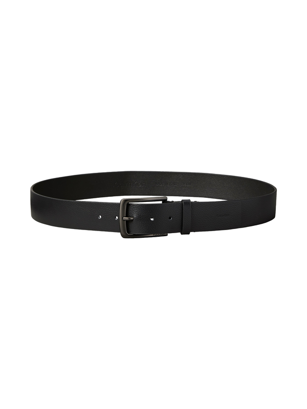 Square Buckle Pebbled Leather Belt 1 Image