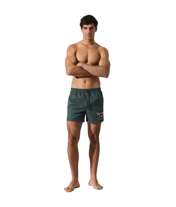 "Vacances" Graphic Print Swim Shorts 3 Image