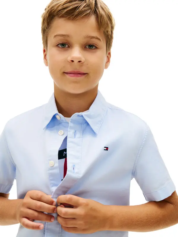 Kids Boys Short Sleeve Oxford Shirt 2 Image