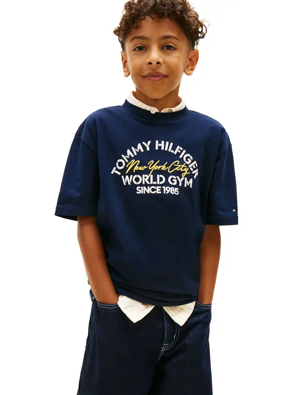 Kids Boys Logo Graphic Jersey T-Shirt  3 Image