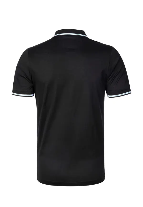 Tipped Piqué Polo with Stacked Logo 1 Image