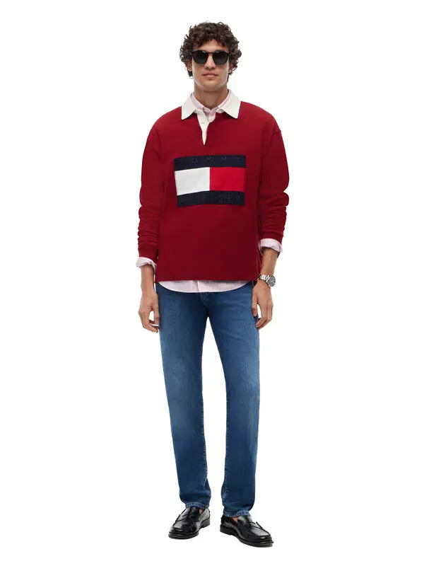Straight Fit Mid-rise Denton Jeans 2 Image