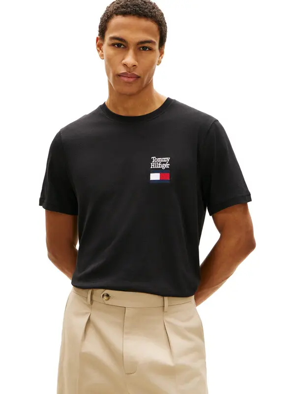 Logo Embroidery Jersey Crew Neck T-Shirt 3 Image